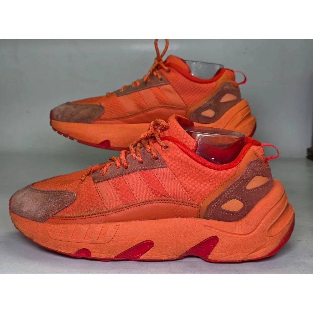 Adidas Originals ZX 22 Boost Men's Sneakers Size 9.5 UK 9 Orange Athletic‎ Shoes